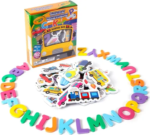 Vista 9 de Crayola ABC - Juego de imanes a juego – Animal Party, 52 imanes de espuma de calidad colorida que incluyen 26 imágenes y 26 imanes del alfabeto