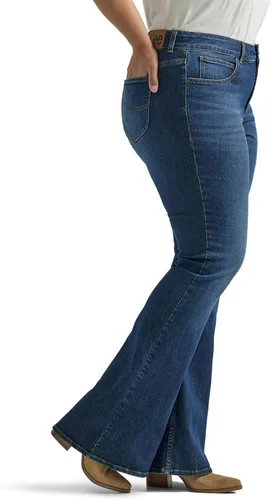 Vista 2 de Lee Jeans acampanados legendarios de talle medio para mujer, talla grande