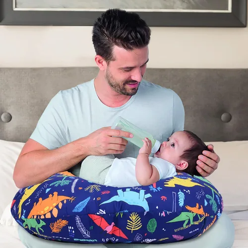 Vista 4 de Cloele - Funda de almohada de lactancia para almohadas de lactancia materna, dinosaurio azul