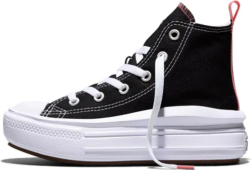Vista 2 de Converse Chuck Taylor® All Star® Move - Plataforma unisex para niños grandes Negro/sal rosa/blanco