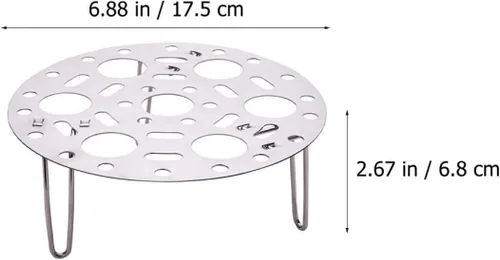 Vista 2 de Stainless Steel Steaming Rack for Eggs Fish and Crab