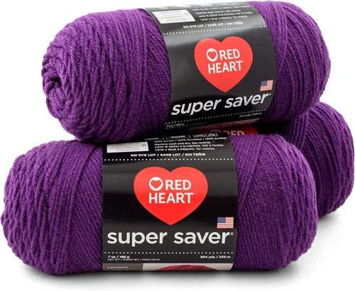Vista 24 de RED HEART Paquete de 3 hilos Super Saver, ARAN paquete de 3