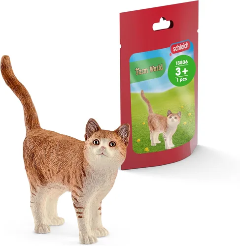 Vista 13 de Schleich Farm World - Juego de figuras de gatos y gatitos lindos - Juego de 9 piezas realistas de mamá gata y gatito bebé, juego grande para niños
