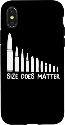 Vista 4 de iPhone 15 Size Does Matter Funny Gun Munición Bullet Size Matters Case