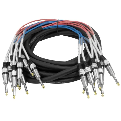 Vista 12 de Cable Serpiente TRS de 4 Canales de 1/4" - 5 Pies de Largo - Extremos Reparables - Serpiente de Efectos de Audio Profesional para Presentaciones