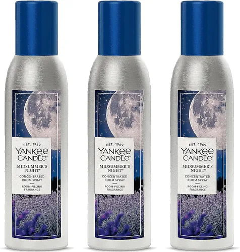 Vista 8 de Yankee Candle Ambientador concentrado en aerosol, eliminador de olores para el hogar, baño, corona de otoño, 1.5 onzas (paquete de 3)
