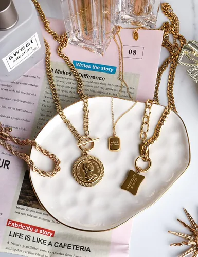 Vista 4 de AISBUGUR Plato de joyería, bandeja para joyas, plato para anillos, juego de 2 abalorios de gran capacidad para más joyas, cuenco de joyería