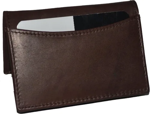 Vista 4 de LeatherBoss Cartera pequeña para tarjetas de crédito con bolsillo expandible
