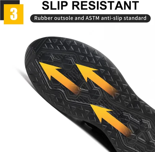 Vista 4 de Furuian Zapatos de punta de acero para hombres y mujeres cómodos tenis de acero para hombres zapatos de seguridad zapatos de trabajo antideslizantes