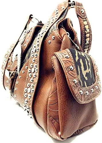 Vista 7 de Texas West Premium - Cartera para mujer con hebilla de diamantes de imitación en 6