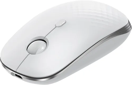 Vista 9 de TECKNET Ratón inalámbrico, recargable delgado, portátil, silencioso con receptor USB de 2.4 GHz, silencioso y ligero, batería de larga duración