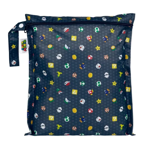 Vista 8 de Bumkins Disney Bolsa impermeable colgante para cosas mojadas grande para bebé, lavandería, ropa sucia, viaje, traje de baño, pañales de tela C3