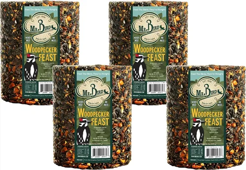 Vista 2 de Mr. Bird Woodpecker Feast Birdseed Cilindro grande 4 libras 3 oz.