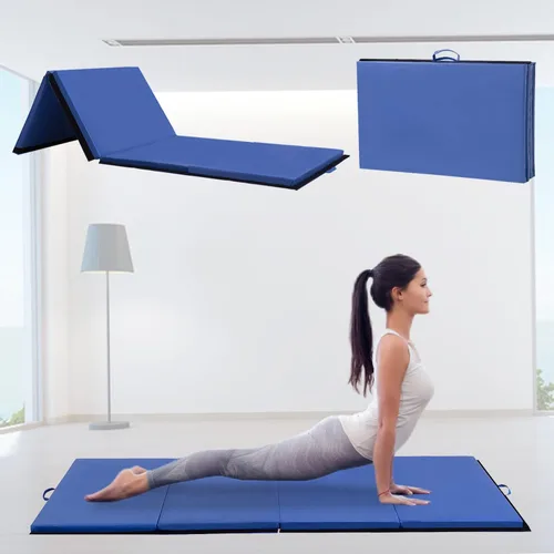 Vista 10 de Gymnastics Mat for Kids Adults, Folding Extra Thick Tumbling Mats with Carrying Handle, 6’x2’ Anti-Tear Lightweight Exercise Mat, Indoor/Outdoor