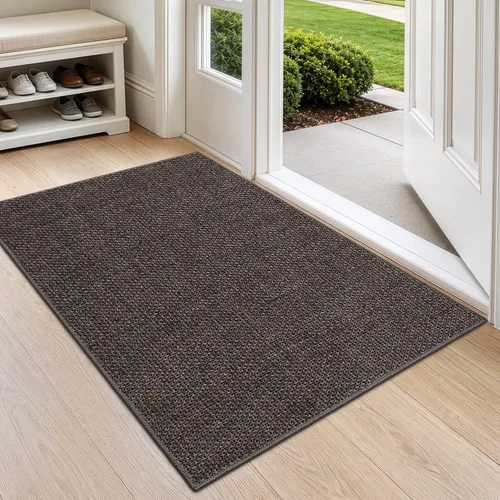 Vista 11 de DEXI Tapete delgado para puerta de entrada interior, 24 x 36 pulgadas Beige