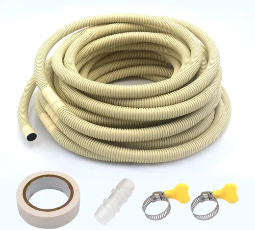 Vista 7 de HANSUM - Juego de cubierta de manguera de drenaje para aire acondicionado mini split, piezas y accesorios de tubería de agua universal para bomba