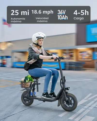 Vista 4 de URBANMAX Scooter eléctrico C1 Pro con asiento