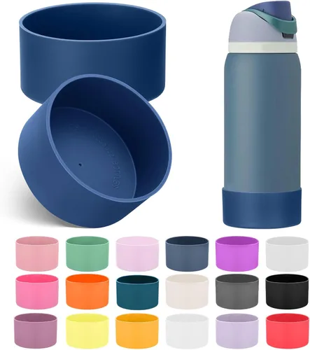 Vista 64 de Mity rain Bota de silicona 2PCS para botella de agua Owala FreeSip Malvavisco tímido