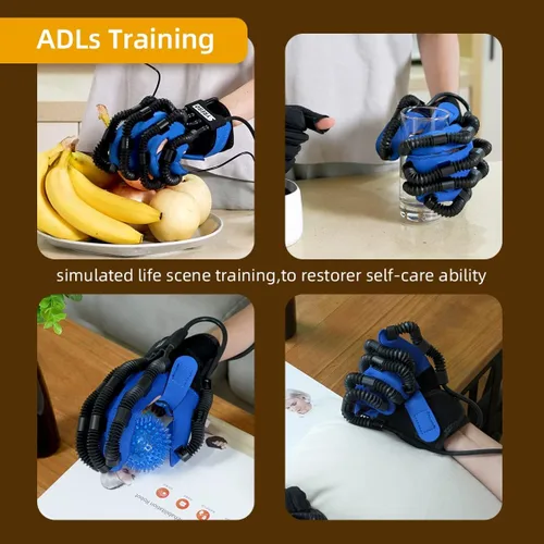 Vista 2 de Guantes del robot de la rehabilitación de la mano, dispositivo modelo E10 de la rehabilitación del dedo del uno mismo, equipo de la recuperación