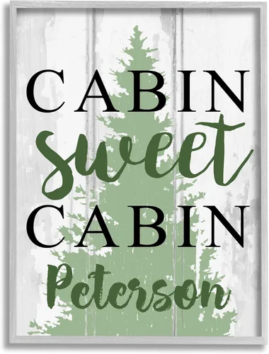 Vista 12 de Stupell Industries Sweet Cabin Family - Arte giclée enmarcado personalizado por Jessica Mundo