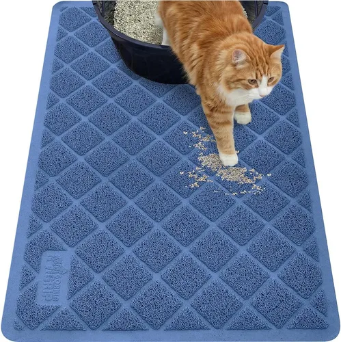Vista 41 de GORILLA GRIP Tapete para caja de arena para gatos, resistente al agua, respaldo texturizado, fácil de limpiar, menos residuos y suelos limpios, 17 x
