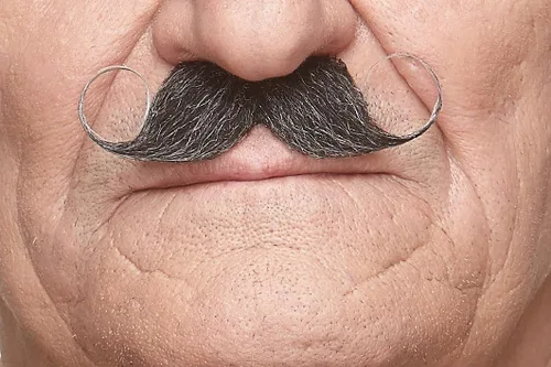 Vista 5 de Mustaches Self-Adhesive Fake Mustache, Synthetic Fur Costume Accessory Set Jengibre