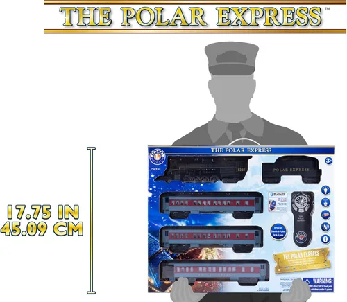 Vista 23 de Lionel El Expreso Polar Juego de Tren Batería Escala O con Control Remoto, Locomotora, Vagones de Tren y Pista con Sonidos Auténticos de Tren, Luces