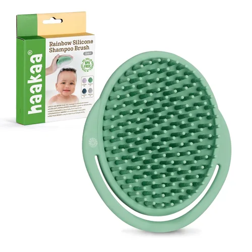 Vista 11 de haakaa Cepillo para cuna de bebé, peine suave para cuna, masajeador de cuero cabelludo, cerdas suaves para recién nacidos y niños pequeños, regalo