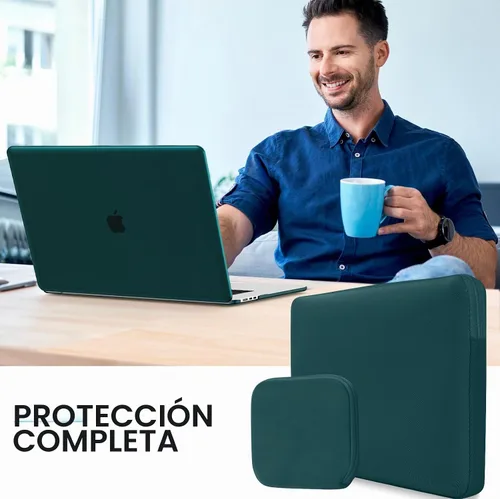 Vista 7 de iCasso Funda para MacBook Air de 15 pulgadas 2025 2024 2023 versión A3241 M4 A3114 M3 A2941 M2 Chip, carcasa rígida, funda, protector de pantalla