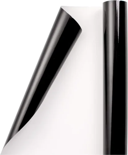 Vista 6 de RUSPEPA Papel de regalo metálico negro, papel de color sólido, perfecto para bodas, cumpleaños, Navidad, baby shower, 17 pulgadas x 32.8 pies