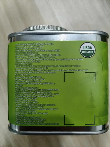 Vista 2 de EASTSIGN Polvo de matcha orgánico de 6 onzas, paquete de mezcla barista (6.00 oz), 85 porciones, auténtico té verde molido con piedra, ideal