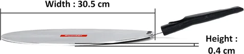 Vista 4 de Sumeet 4Mm Antiadherente Super Flat Tawa 305Mm 12 In