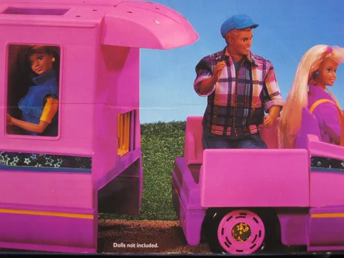 Vista 8 de Barbie STARLIGHT MOTOR HOME Vehículo MOTORHOME Van w TIENDA & TRAIL RIDER "Jeep" (1993)