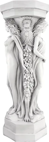 Vista 4 de Design Toscano. Columna con escultura de las Ménades.