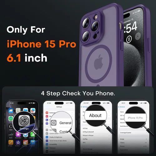 Vista 296 de TOCOL Funda para iPhone 11, compatible con Magsafe, protección completa de cámara, imanes integrados, protección contra caídas, funda translúcida