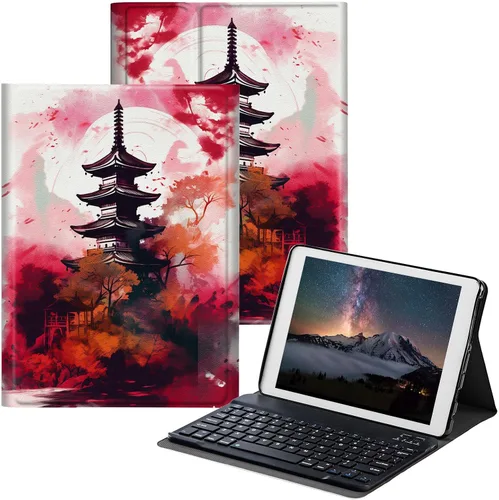 Vista 20 de Funda para Samsung Galaxy Tab S6 Lite 2022/2020 con teclado inalámbrico desmontable y soporte ajustable para proteger la tableta para Samsung Galaxy