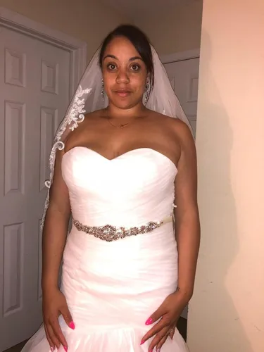 Vista 17 de Vestido de novia formal sin tirantes con encaje, largo de sirena para mujer 2019 WD162