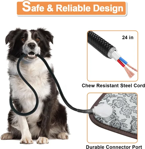 Vista 3 de Almohadilla térmica para gatos, (18 x 18 pulgadas), almohadilla térmica para mascotas para gatos, cachorros, manta térmica para perros