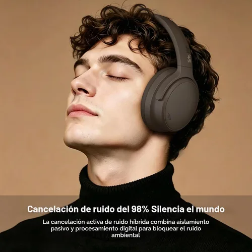Vista 2 de Srhythm NiceComfort 35 (2.ª generación) Auriculares híbridos con cancelación de ruido, Bluetooth inalámbrico 6.0, 5 micrófonos con ENC