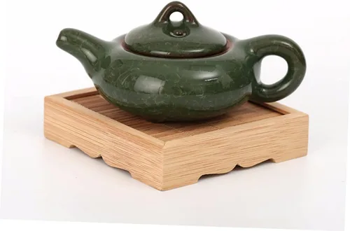 Vista 5 de IMIKEYA 4 piezas de base de bonsái de esquina para el hogar, tetera, estilo de mesa, tanque, soportes de patio, jarrón, muebles para estante