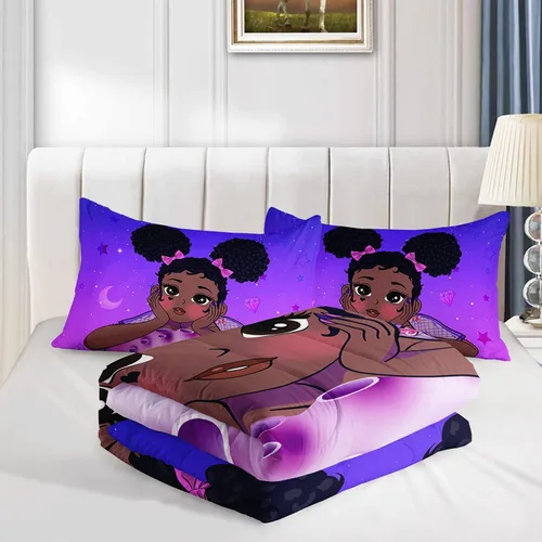 Vista 21 de HOSIMA Juego de edredón de decoración gótica, patrón de calaveras de polilla de la muerte, juego de cama de Halloween tamaño Queen para decoración