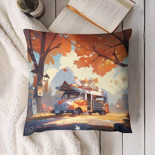 Vista 4 de Fundas de almohada para sofá de 12 x 12 pulgadas, diseño cuadrado de otoño y granja campestre, suave, estampado de doble cara, fundas decorativas
