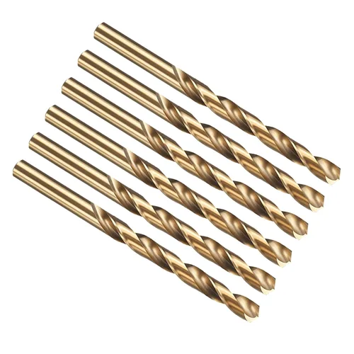 Vista 320 de PATIKIL Broca Jobber de 0.039 in, vástago recto M35 cobalto 5% acero de alta velocidad 135° acabado dorado para metal duro de acero inoxidable - 2
