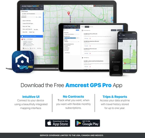 Vista 6 de Amcrest - Rastreador de vehículos con GPS GL300 (4G LTE), portátil, pequeño, seguimiento en tiempo real y oculto para vehículos, autos, niños