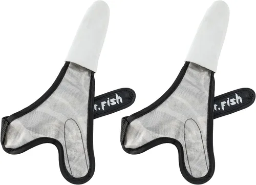 Vista 7 de Dr.Fish 2 Piezas Guantes de Pesca Casting 2 Dedos Índice Protector de Dedo Anti-Corte Agua Salada Trolling Surf Pesca Línea Trenzada Antideslizante