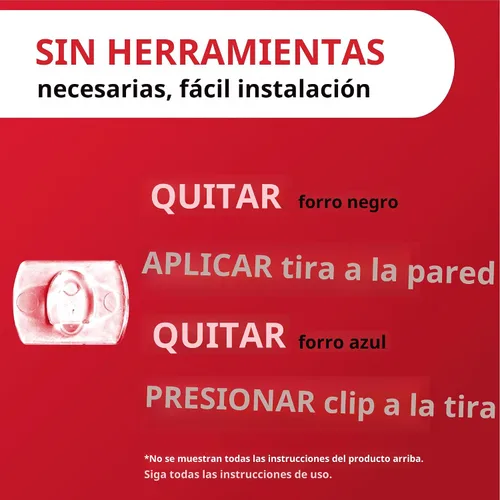 Vista 8 de Command - Mini clips de luz para interiores, 45 clips transparentes y 54 tiras Command, decoraciones navideñas sin daños, clips de pared para colgar