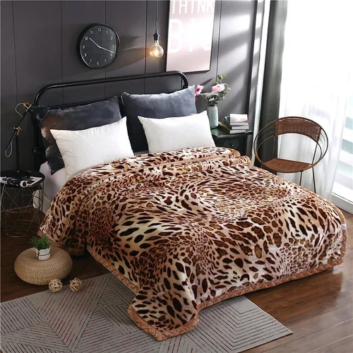 Vista 16 de LGYKUMEG Manta pesada de visón coreano, tamaño Queen de 79 x 91 pulgadas, sedosa suave y cálida, manta de cama Raschel reversible de 2 capas, 9