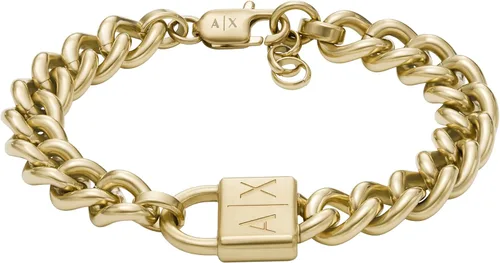 Vista 17 de A X Armani Exchange - Pulsera de cadena de acero inoxidable para hombre