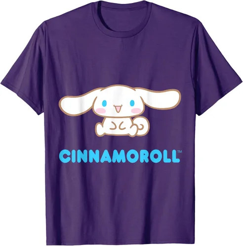 Vista 76 de Cinnamoroll Character Front and Back T-Shirt S Negro