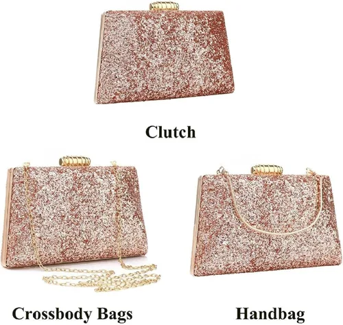 Vista 2 de YYW Bolso de noche para mujer, bolso de fiesta de boda y bolso de hombro